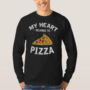 Camiseta Meu Coração Pertence A Uma Comida 1 Rápida Da Pizz