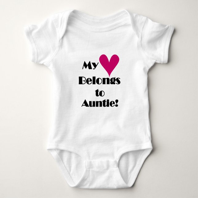 Camiseta Meu coração pertence ao Auntie (Frente)