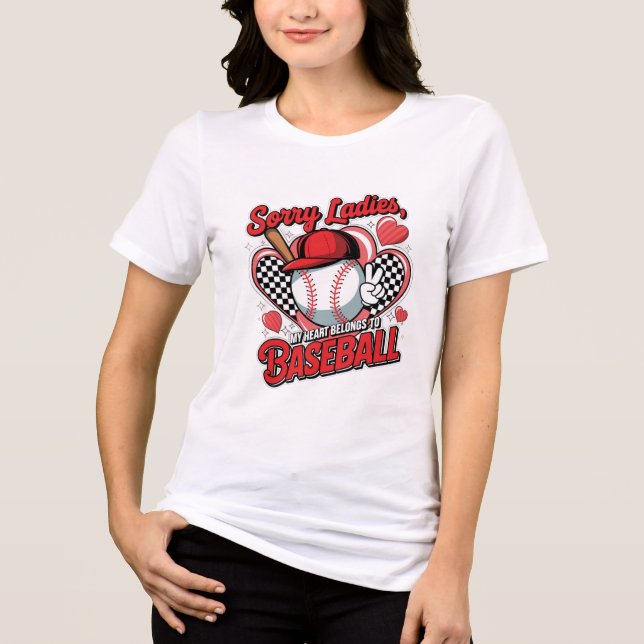 Camiseta Meu Coração Pertence ao Baseball (Frente)