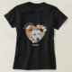 Camiseta Meu Coração Pertence Ao Cachorro De Fotos De Pet L (Frente do Design)