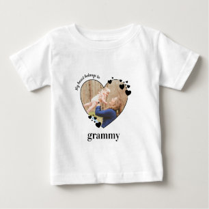 Camiseta Meu Coração Pertence Ao Grammy Personalizar Foto D