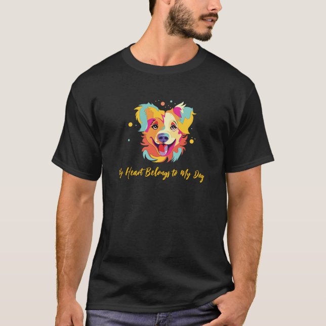 Camiseta Meu Coração Pertence ao Meu Cão (Frente)