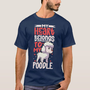 Camiseta Meu coração pertence ao meu Poodle