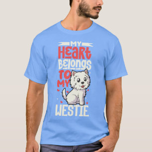 Camiseta Meu coração pertence ao meu Terrier West Highland