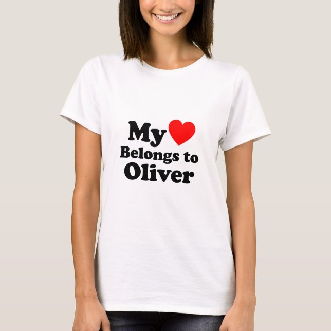 Camiseta Meu Coração Pertence ao Oliver (Frente)