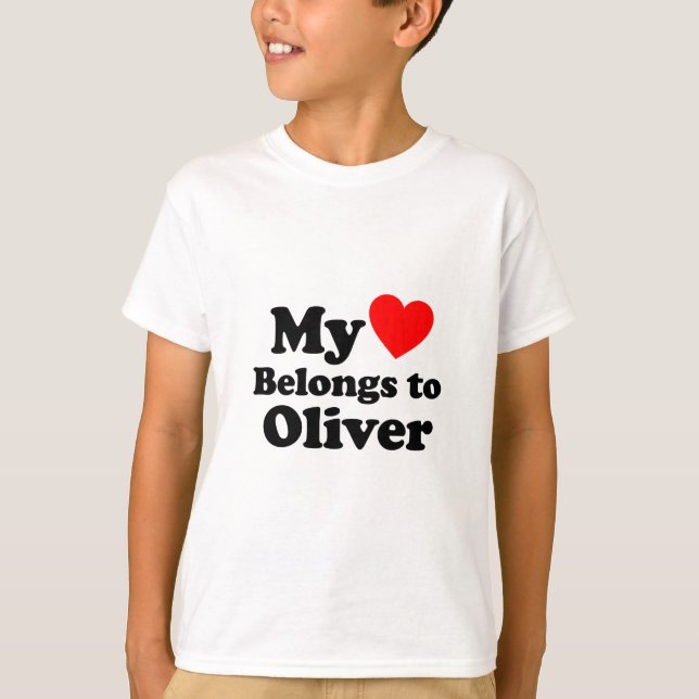 Camiseta Meu Coração Pertence ao Oliver (Frente)