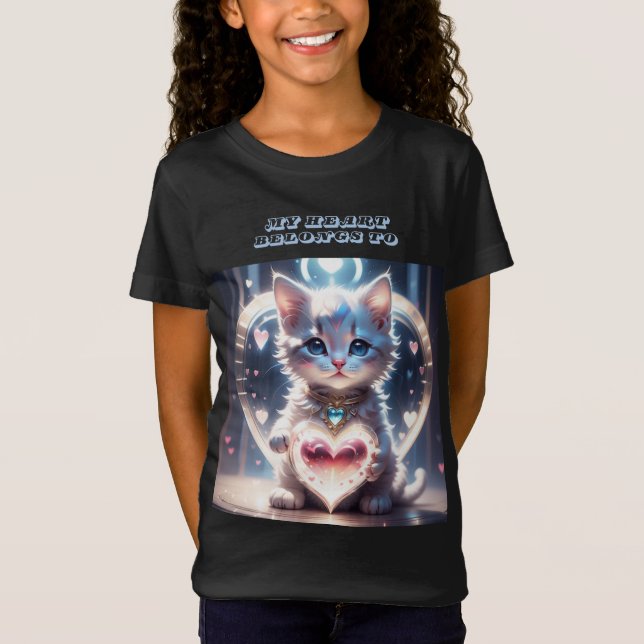 Camiseta Meu Coração Pertence Ao Pet Photo Cat Lover (Frente)