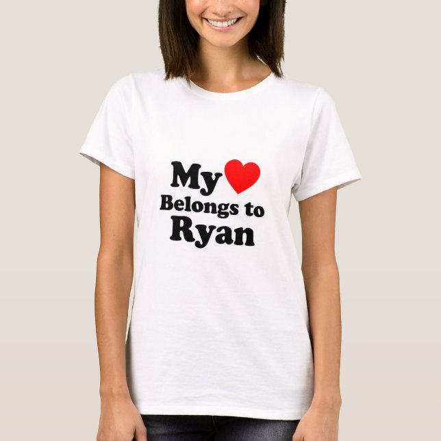 Camiseta Meu Coração Pertence ao Ryan (Frente)
