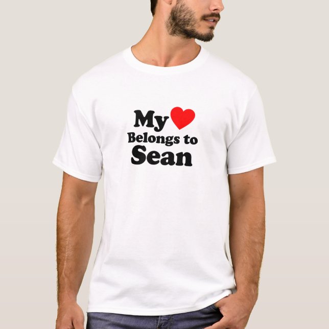 Camiseta Meu Coração Pertence ao Sean (Frente)