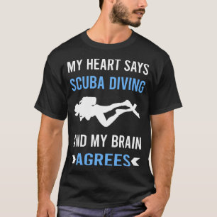 Camiseta Meu Coração Scuba Mergulhando