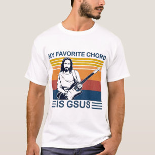 Camiseta Meu Cordão Favorito É Gsus Jesus Tocar Violão Retr