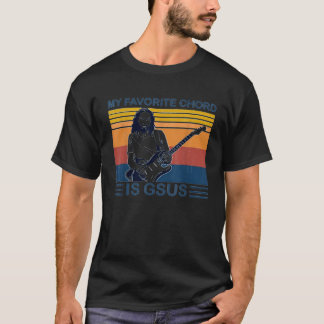 Camiseta Meu Cordão Favorito É Gsus Jesus Tocar Violão Retr