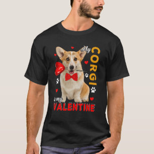 Camiseta Meu Corgi É Meu Namorado Cachorro Fofo Segurando C