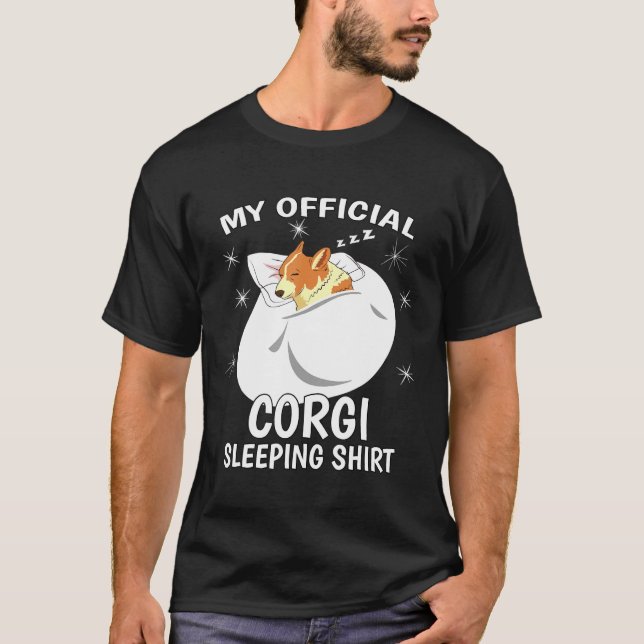 Camiseta Meu Corgi Superior Oficial Pj Pajama Dormindo (Frente)