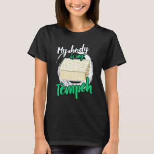 Camiseta Meu Corpo É Meu Gag Vegano Vegetariano de Tempeh T