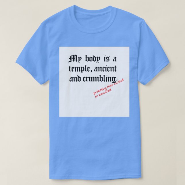 Camiseta Meu corpo é um templo (Frente do Design)