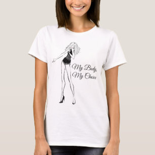 Camiseta Meu corpo Minha escolha Direitos femininos