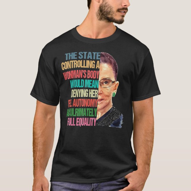 Camiseta Meu Corpo Minha Escolha Ruth Bader Ginsburg Pro Ch (Frente)