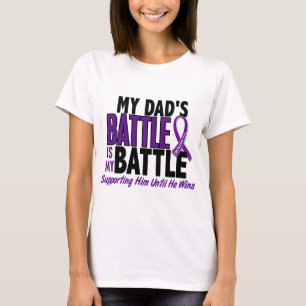 Camiseta Meu da batalha câncer de pâncreas do pai demasia
