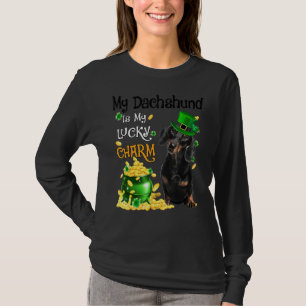 Camiseta Meu Dachshund É Minha Sorte De Cachorro Bonito Pat