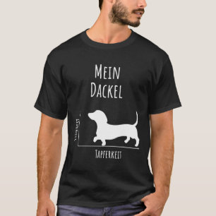 Camiseta Meu Dachshund Stubbornness Bravery Doce Dachshund