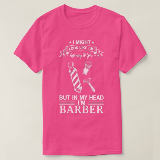Camiseta Meu Design De Barber Engraçado Para Presente 1 (Frente do Design)
