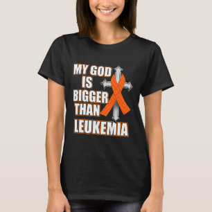 Camiseta Meu Deus É Maior Do Que A Leucemia - Bonita Laranj
