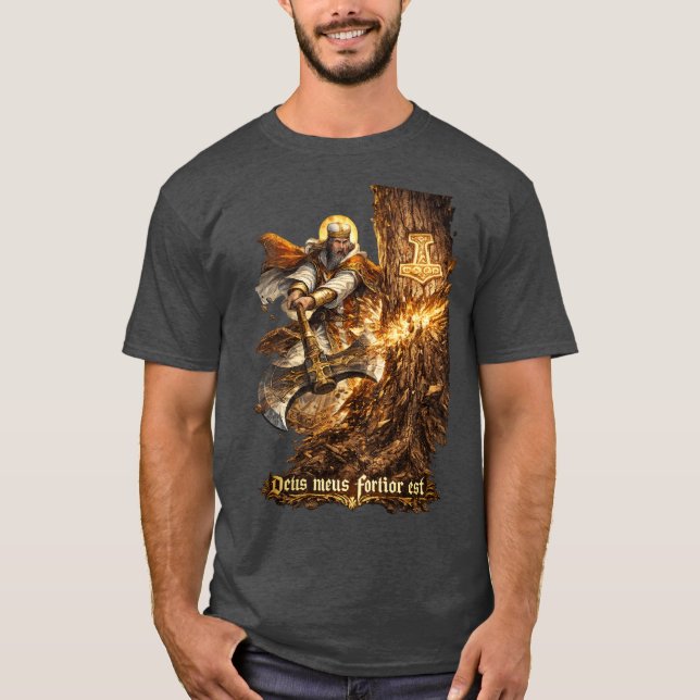 Camiseta Meu Deus é Mais Forte (Frente)