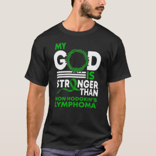 Camiseta Meu Deus é mais forte do que o linfoma não-Hodgk
