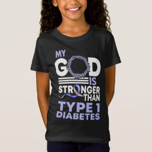 Camiseta Meu Deus É Mais Forte Que A Consciência Da Diabete