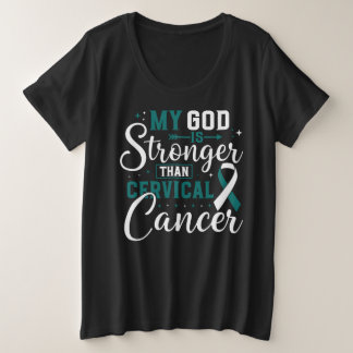 Camiseta Meu Deus é mais forte que a consciência do Cancer
