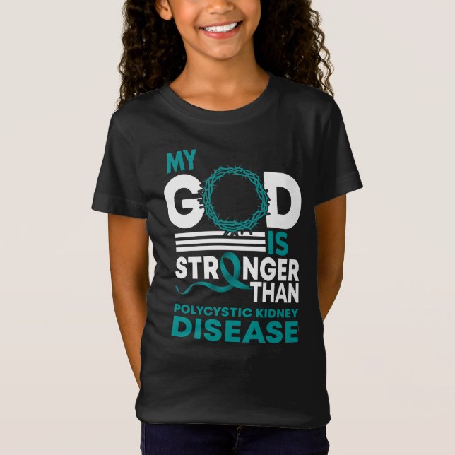 Camiseta Meu Deus É Mais Forte Que Doença Renal Policial (Frente)