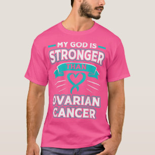 Camiseta Meu Deus É Mais Forte Que O Guerreiro Câncer de ov