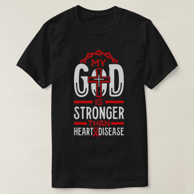 Camiseta Meu Deus é mais forte que o sobrevivente da doença (Frente do Design)