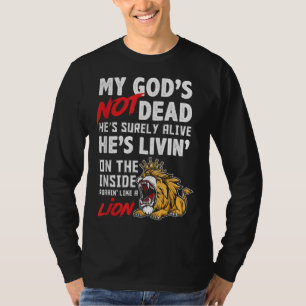 Camiseta Meu Deus não é o Leão Morto Jesus Cristo Christian