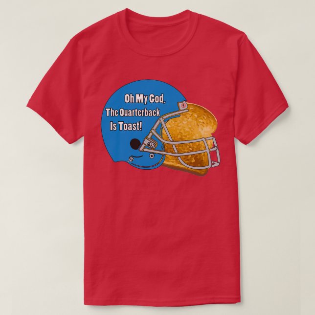 Camiseta Meu Deus, O Quarterback Está Bravo!  (Frente do Design)