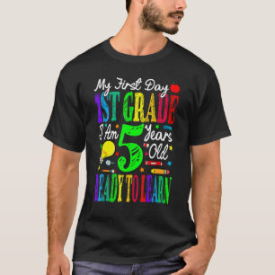 Camiseta Meu dia de 1rua de 1rua, eu tenho 5 anos e estou p