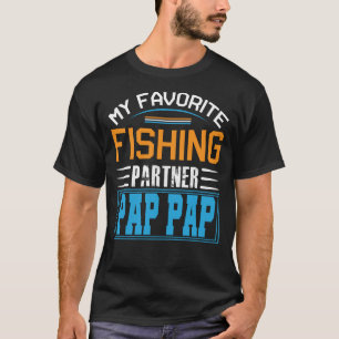 Camiseta Meu Dia de os pais PAP do Parceiro de Pesca Favori