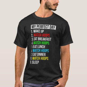 Camiseta Meu Dia Perfeito Assistindo Basquete Assistir Basq