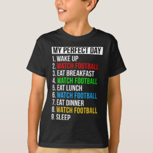 Camiseta Meu Dia Perfeito Assistindo Presentes de Futebol R