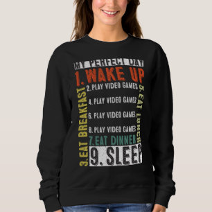 Camiseta Meu Dia Perfeito Com Jogos De Vídeo Engraçado Para