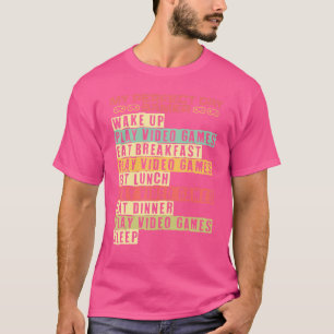 Camiseta Meu Dia Perfeito de Jogo Vídeo Game Jogos Gamer
