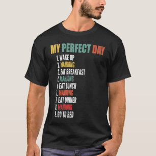 Camiseta Meu Dia Perfeito Engraçado Mahjong