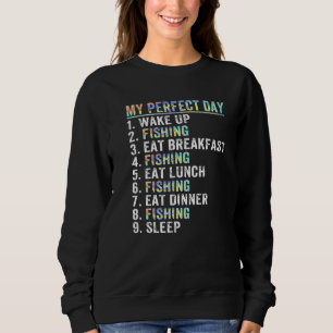 Camiseta Meu Dia Perfeito, Engraçado Pescador Pescado Dizen