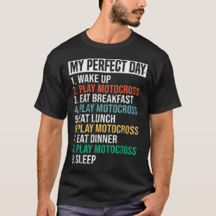 Camiseta Meu Dia Perfeito Motocross Divertido Jogador Amo M
