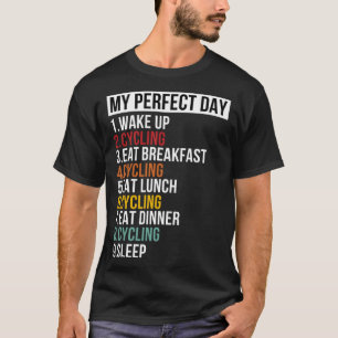Camiseta Meu Dia Perfeito Para Bicicleta E Ciclista