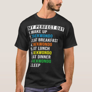 Camiseta Meu Dia Perfeito Taekwondo Encantado Legal Taekwon
