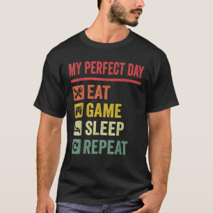 Camiseta Meu Dia Perfeito Video Games Divertido Presente de