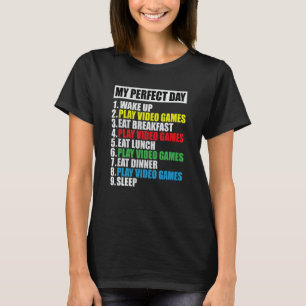 Camiseta Meu Dia Perfeito Videos games Jogador Legal