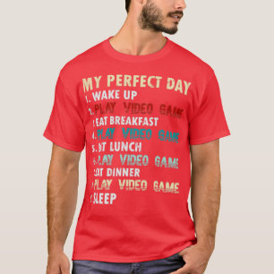 Camiseta Meu dia perfeito Videos games Legal